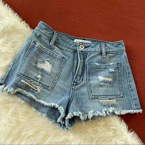 Bullhead denim co. Super high rise shorty sz.1